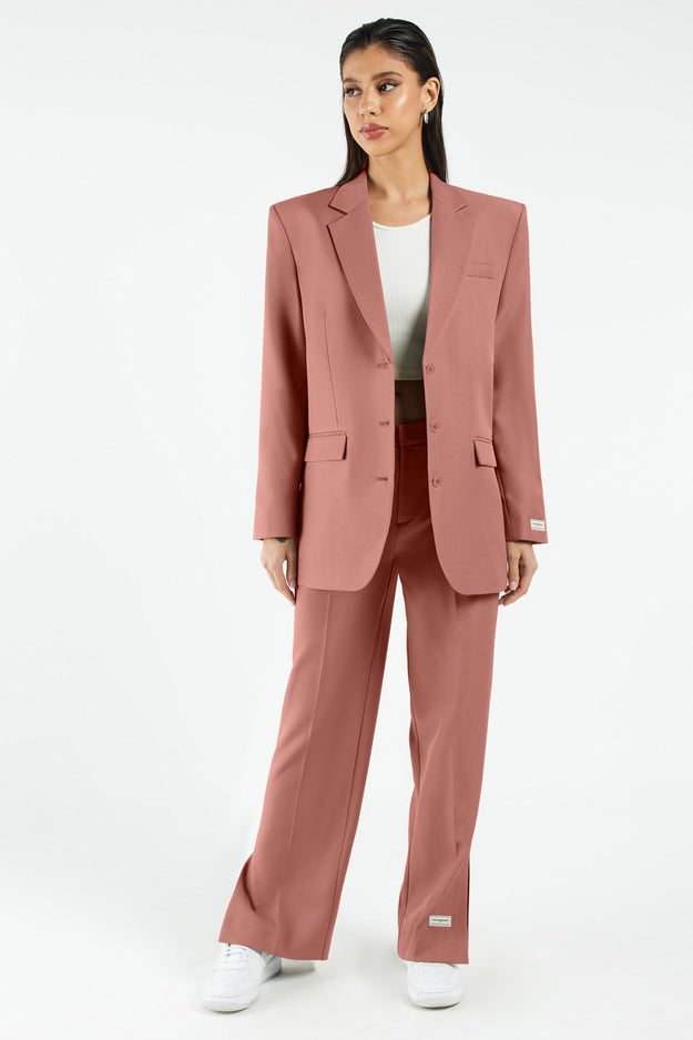 Women's Formal Oversized Blazer Dusty Pink