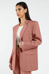 Women's Formal Oversized Blazer Dusty Pink