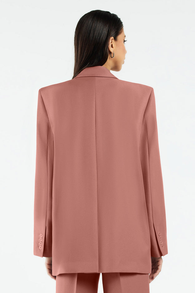 Women's Formal Oversized Blazer Dusty Pink