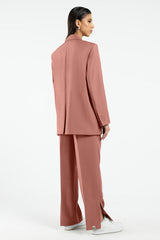 Women's Formal Oversized Blazer Dusty Pink