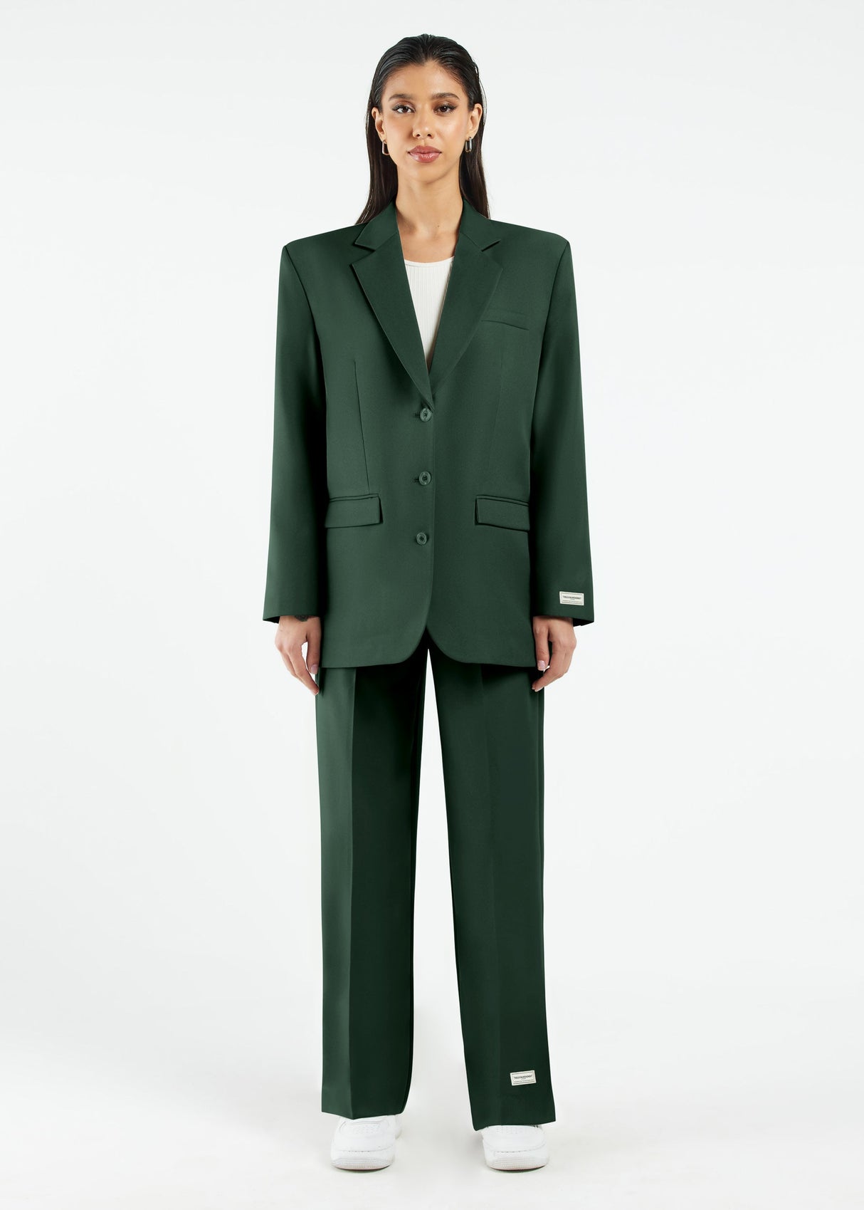 Women's Formal Oversized Blazer Forest Green