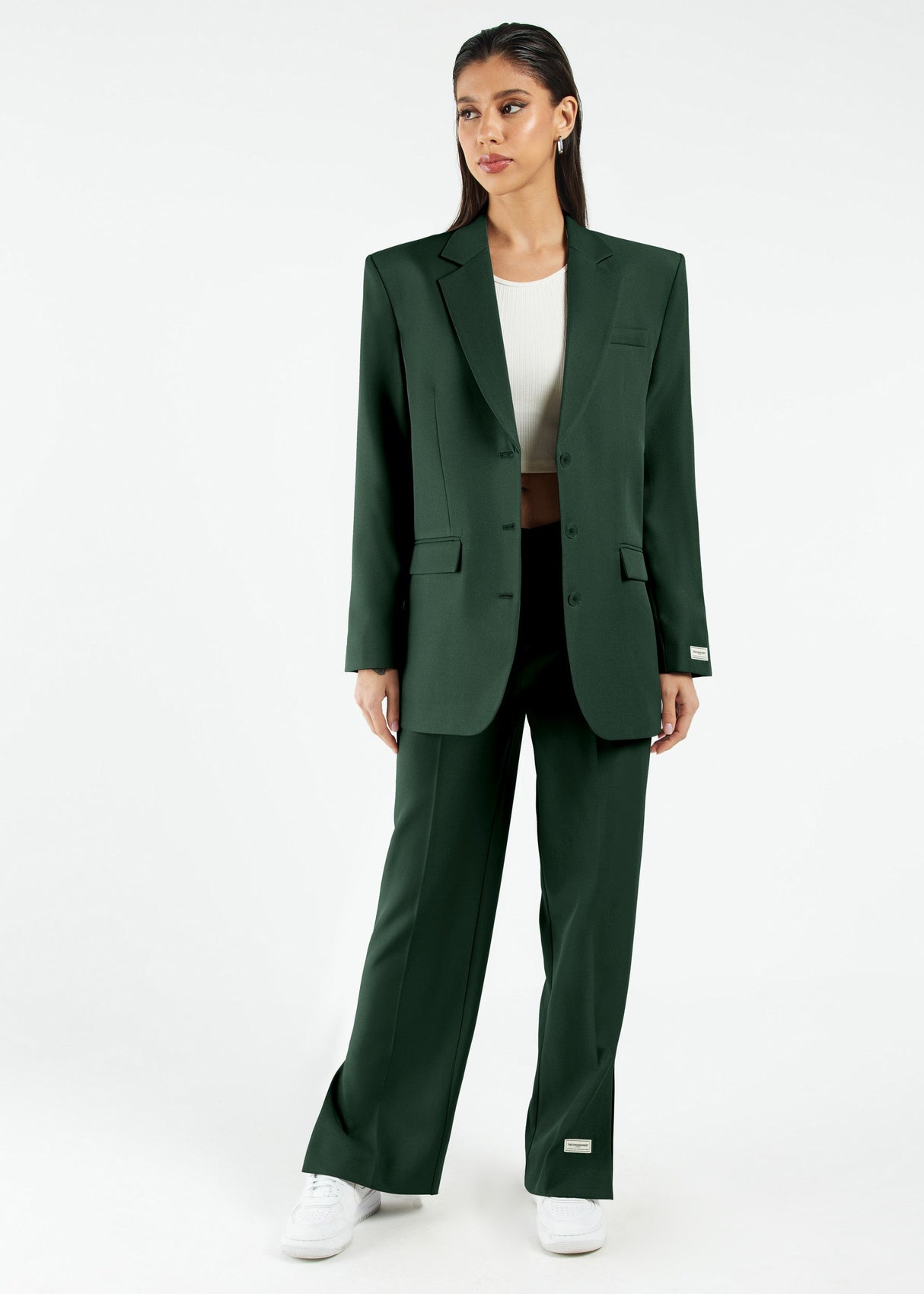 Women's Formal Oversized Blazer Forest Green