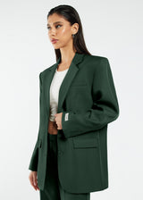 Women's Formal Oversized Blazer Forest Green