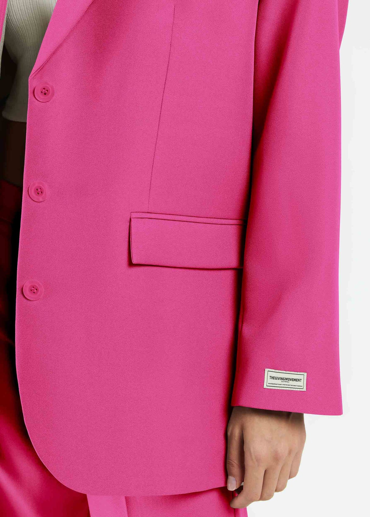 Women's Formal Oversized Blazer Fuschia Pink