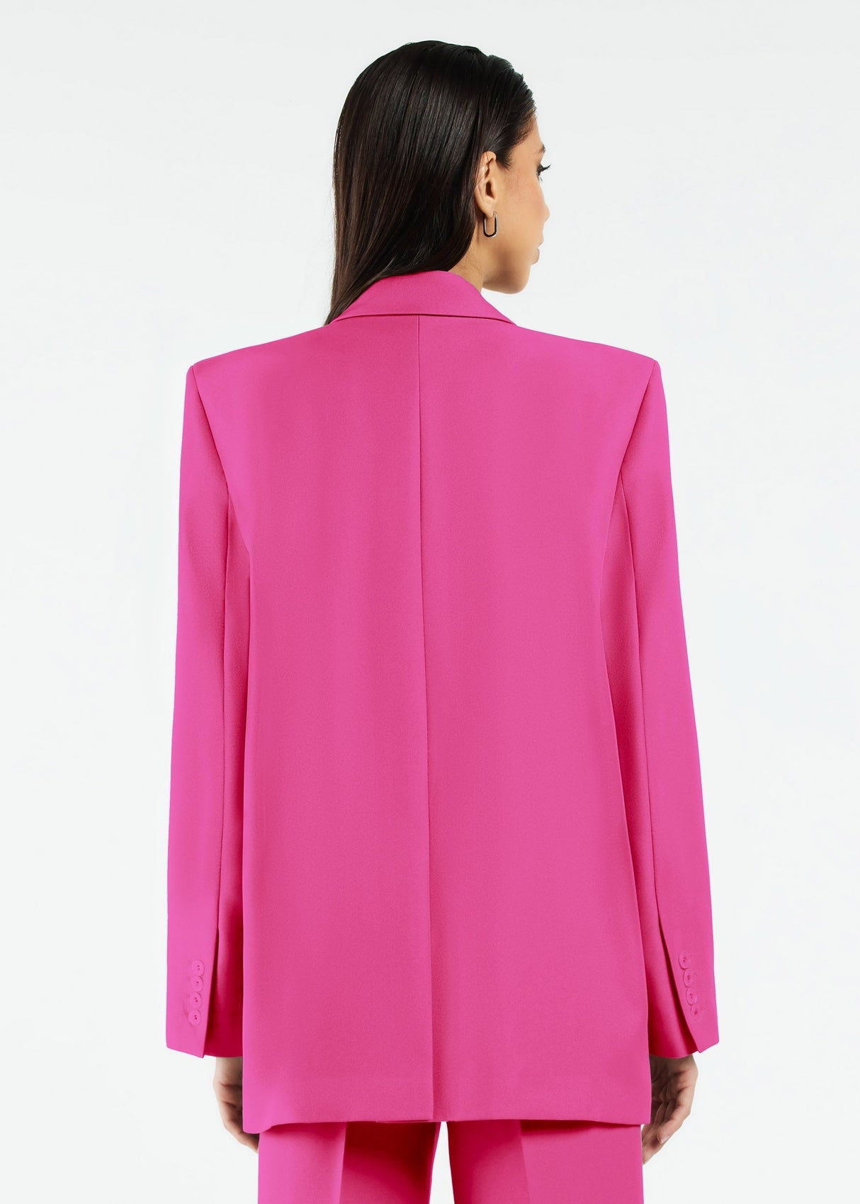 Women's Formal Oversized Blazer Fuschia Pink