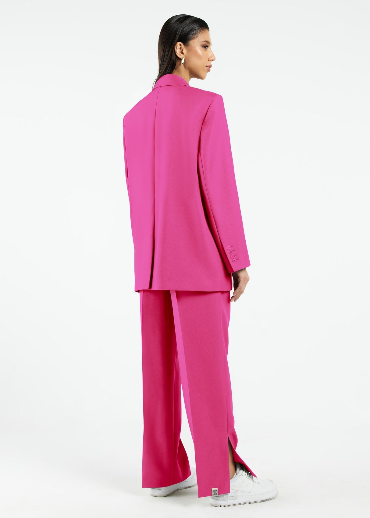 Women's Formal Oversized Blazer Fuschia Pink