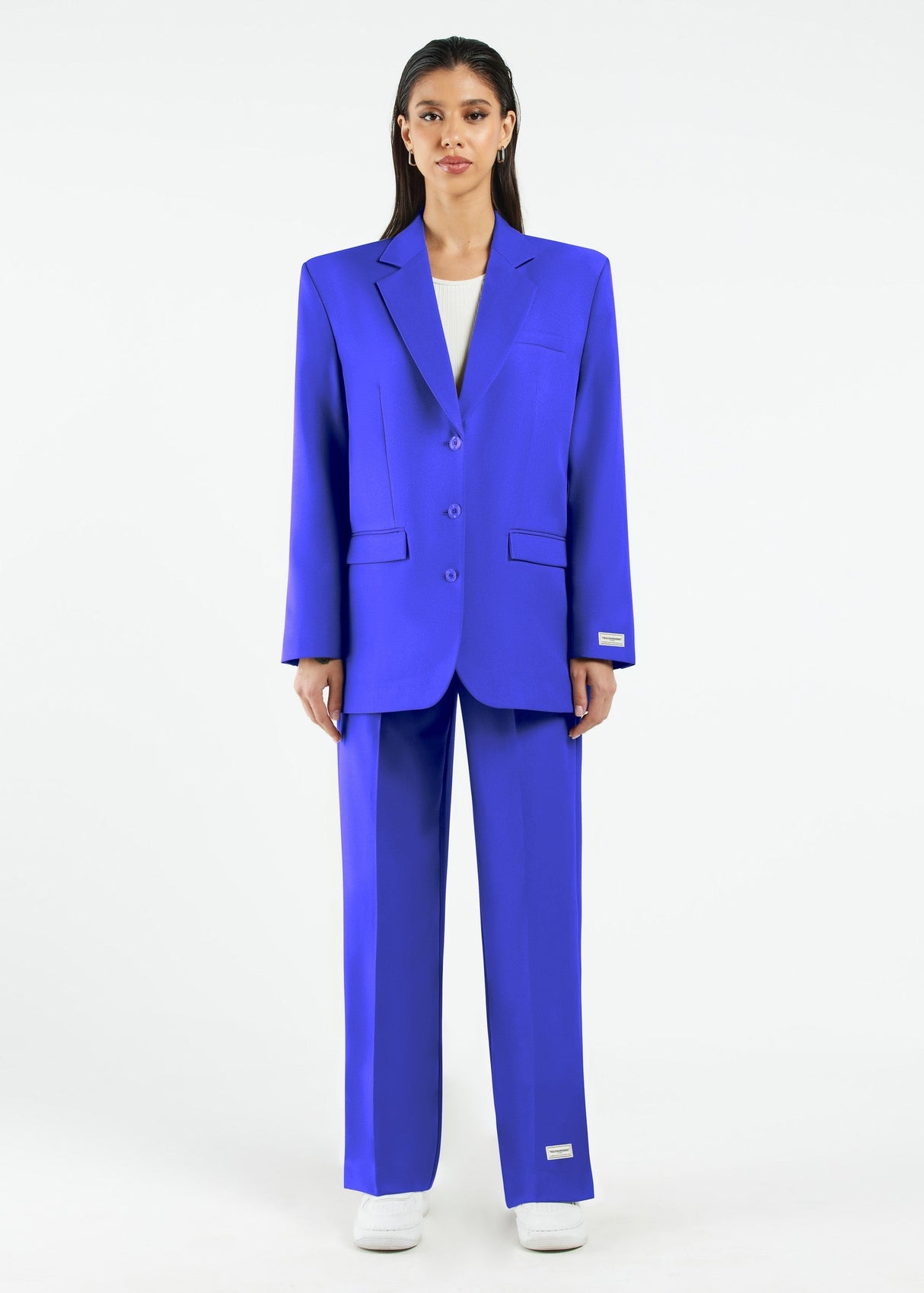 Women's Formal Oversized Blazer Moroccan Blue