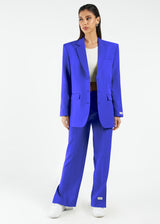 Women's Formal Oversized Blazer Moroccan Blue