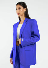 Women's Formal Oversized Blazer Moroccan Blue