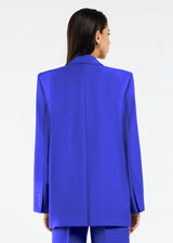 Women's Formal Oversized Blazer Moroccan Blue