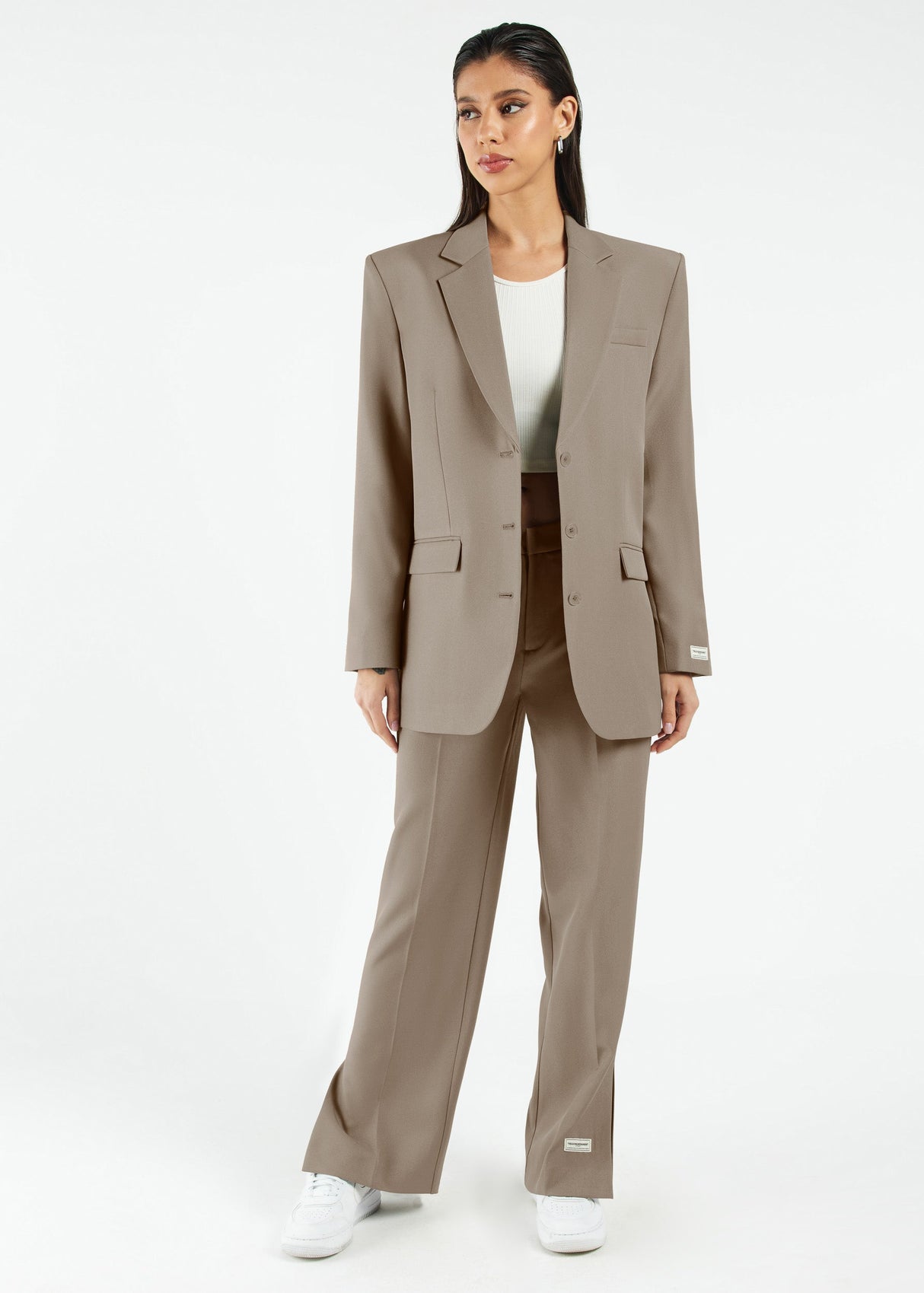 Women's Formal Oversized Blazer Mushroom