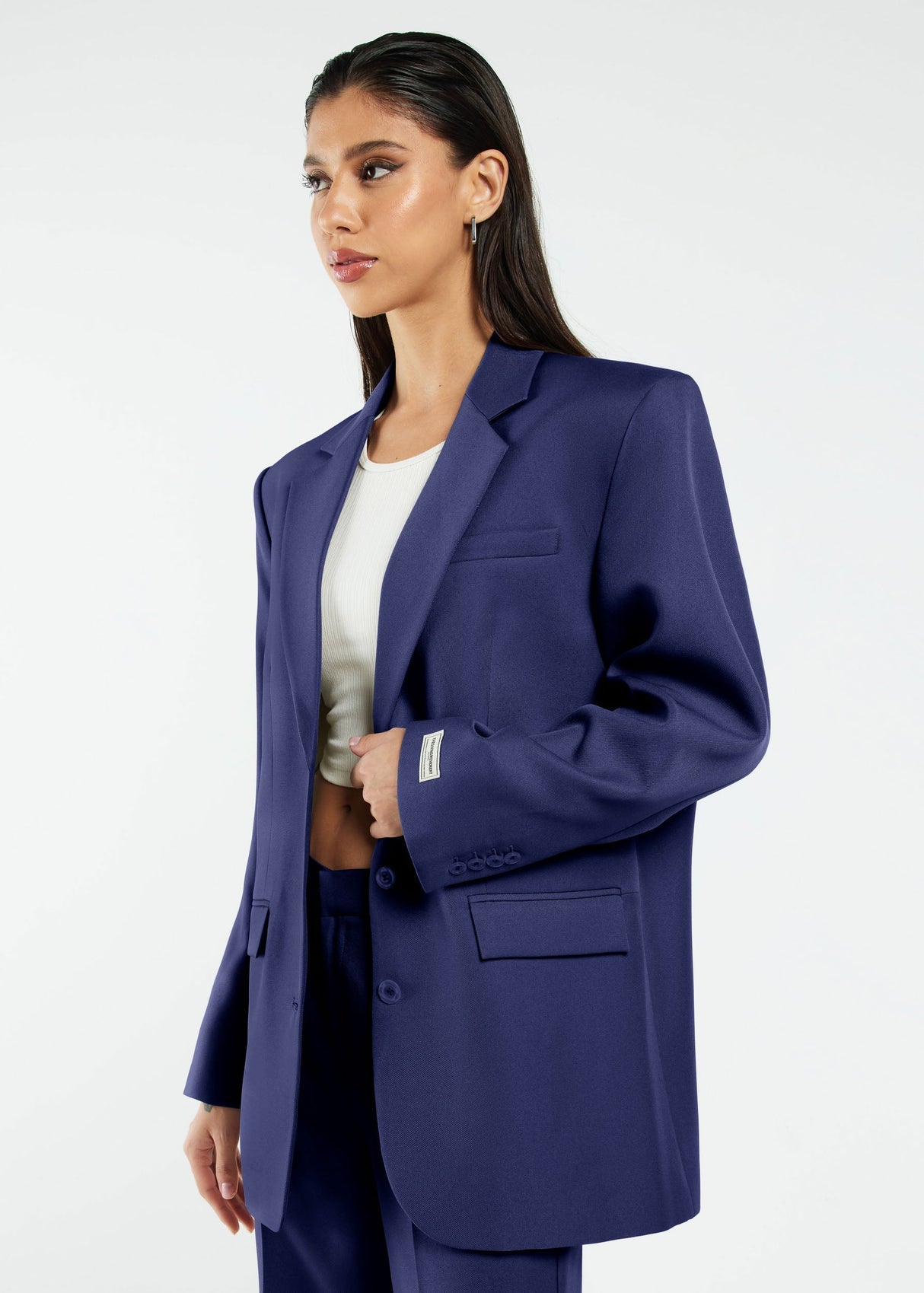 Women's Formal Oversized Blazer Navy