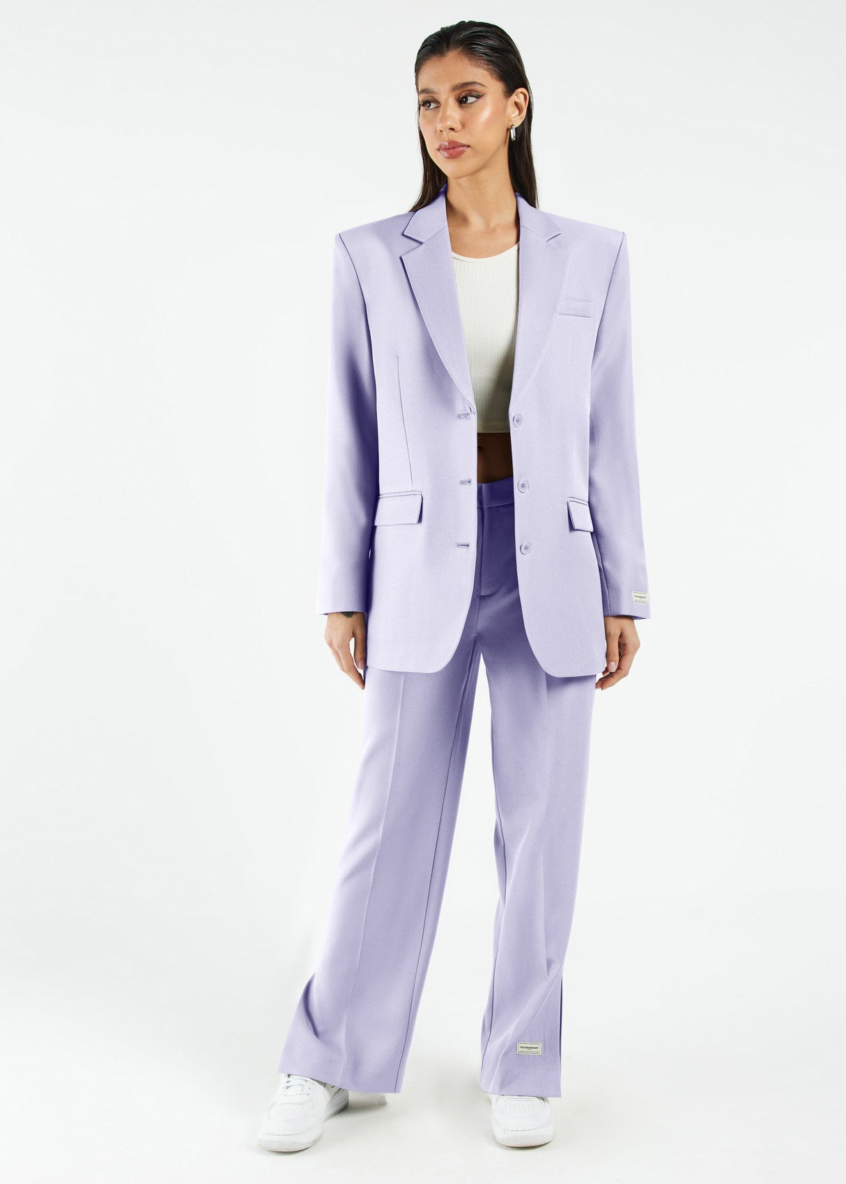 Women's Formal Oversized Blazer Pastel Purple