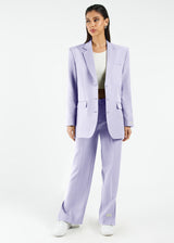 Women's Formal Oversized Blazer Pastel Purple