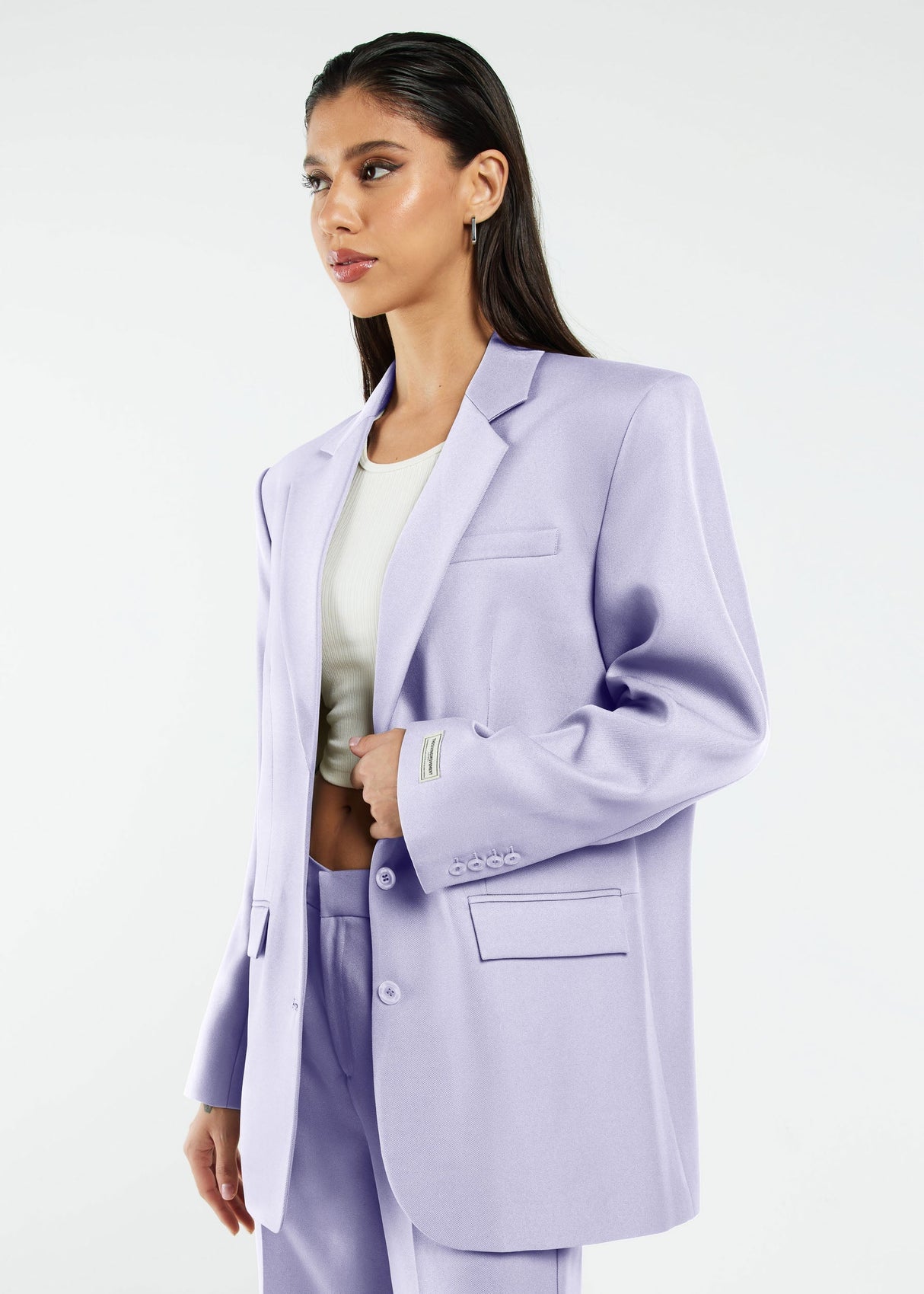 Women's Formal Oversized Blazer Pastel Purple