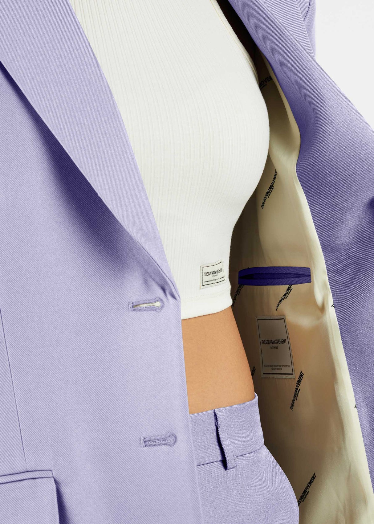 Women's Formal Oversized Blazer Pastel Purple