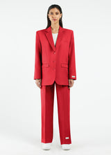 Women's Formal Oversized Blazer Red