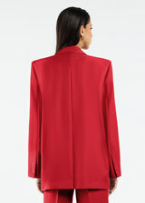 Women's Formal Oversized Blazer Red