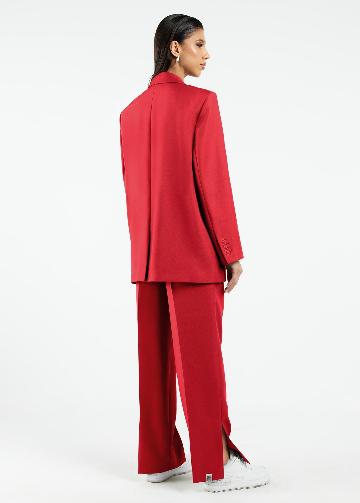 Women's Formal Oversized Blazer Red