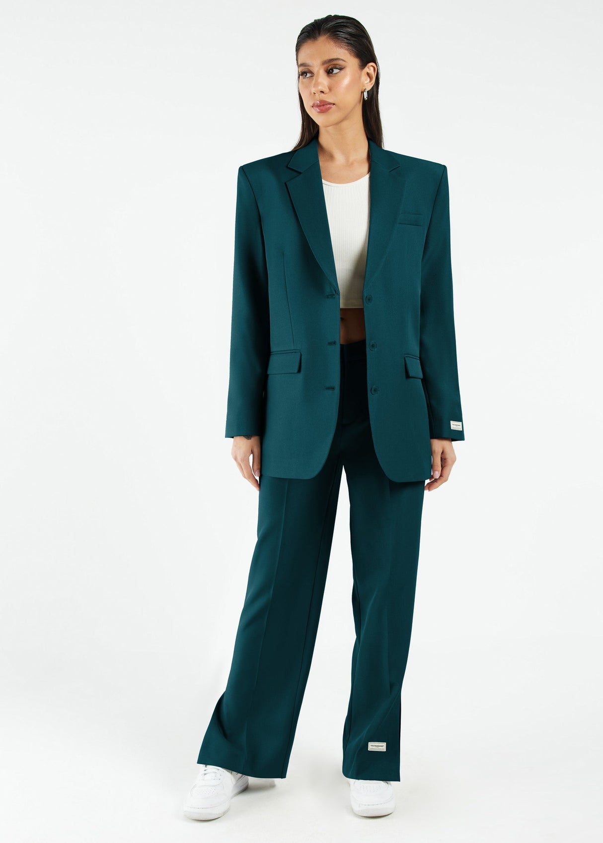 Women's Formal Oversized Blazer Teal