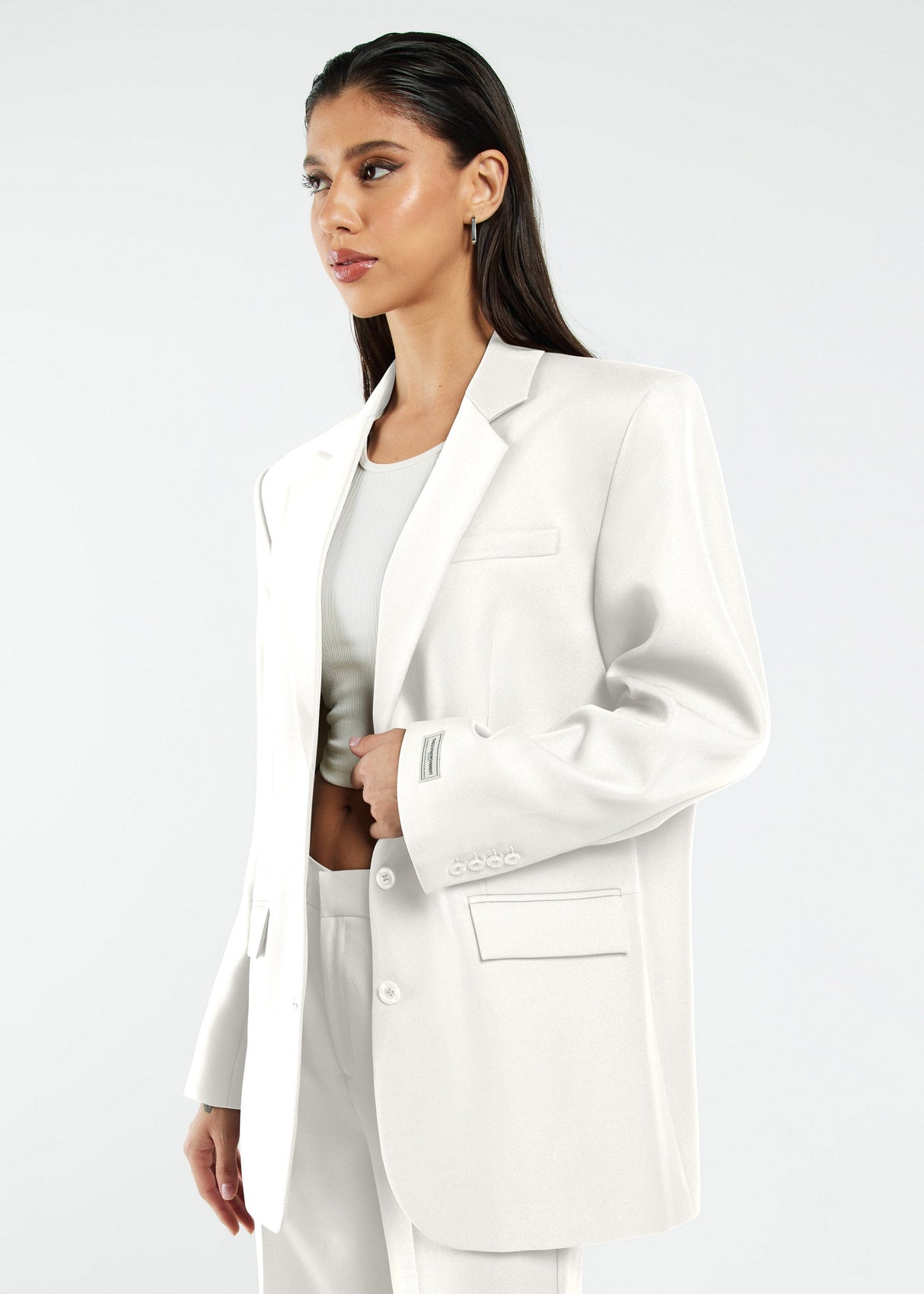 Women's Formal Oversized Blazer Off White