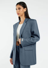 Women's Formal Oversized Blazer Washed Indigo