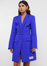 Modest Formal Blazer Dress Moroccan Blue