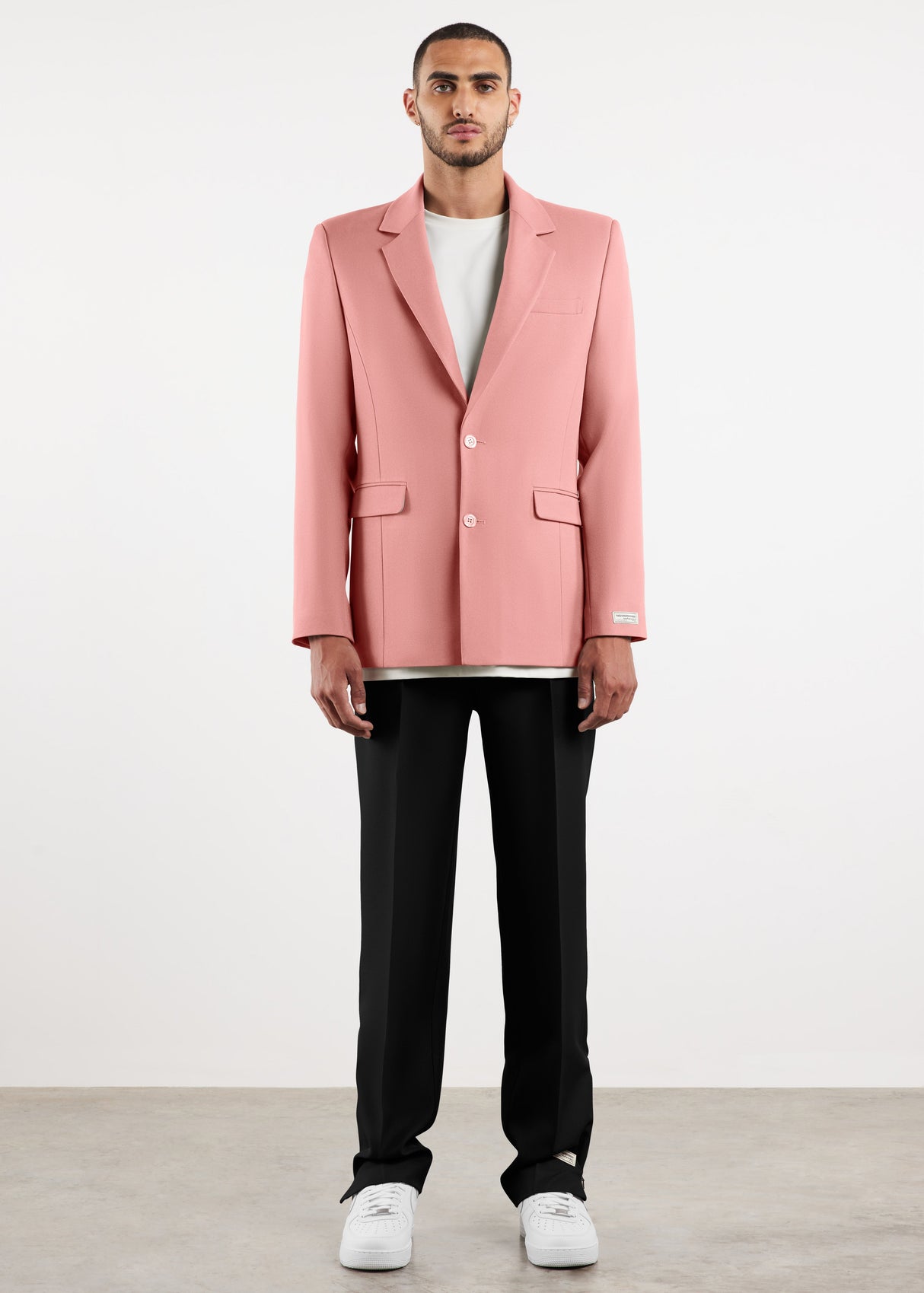 Men's Formal Fitted Blazer Blush Pink