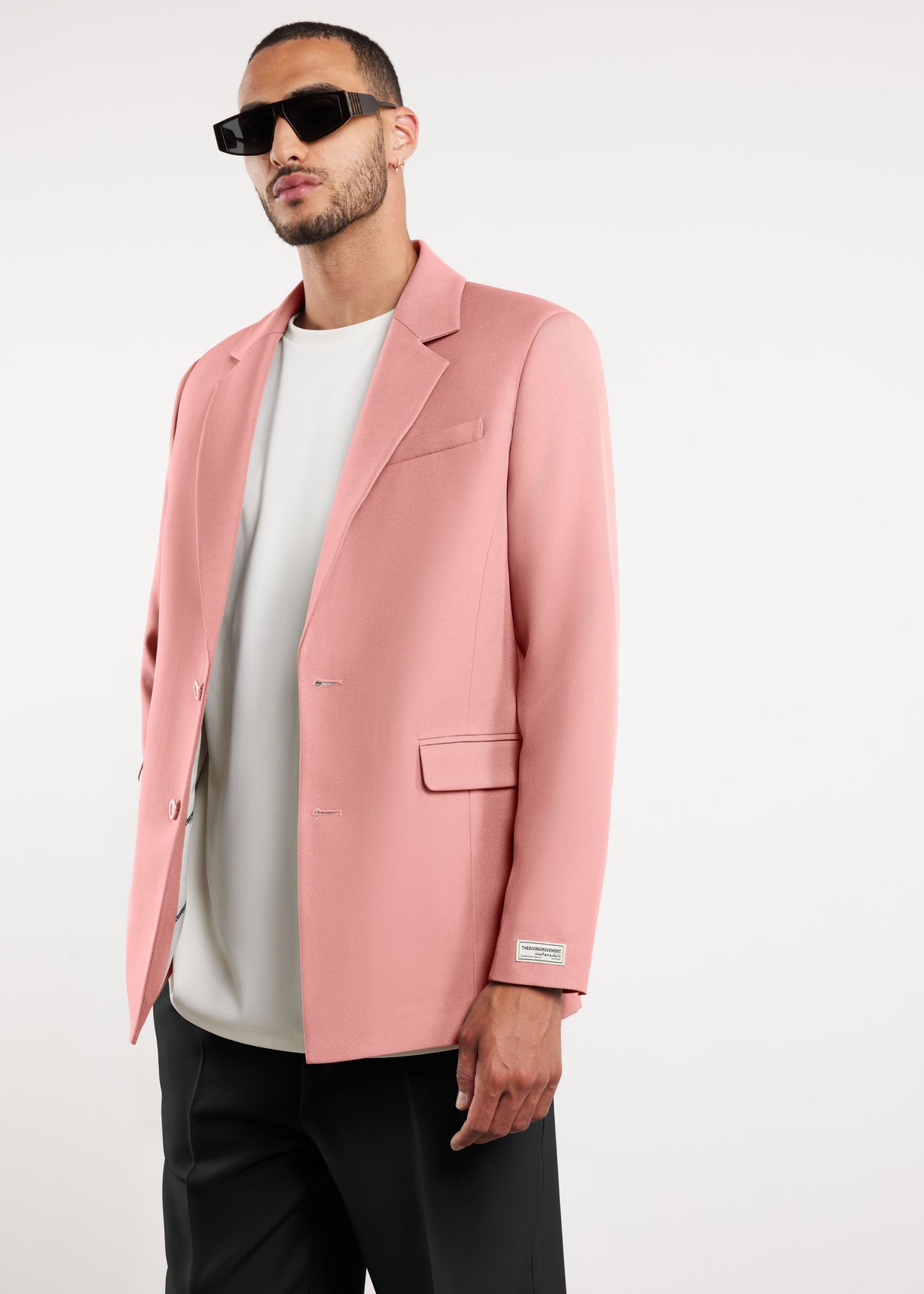 Men's Formal Fitted Blazer Blush Pink