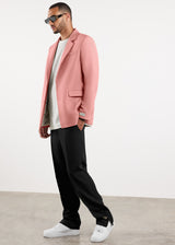 Men's Formal Fitted Blazer Blush Pink