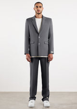 Men's Formal Fitted Blazer Dark Grey