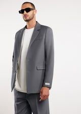 Men's Formal Fitted Blazer Dark Grey