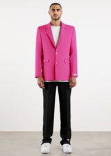 Men's Formal Fitted Blazer Fuchsia Pink