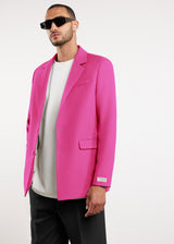 Men's Formal Fitted Blazer Fuchsia Pink