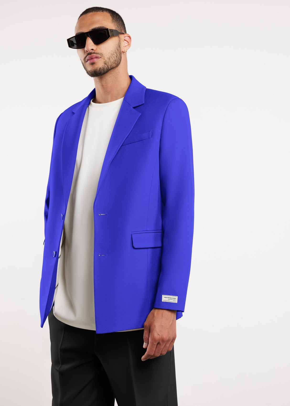 Men's Formal Fitted Blazer Moroccan Blue