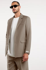 Men's Formal Fitted Blazer Mushroom