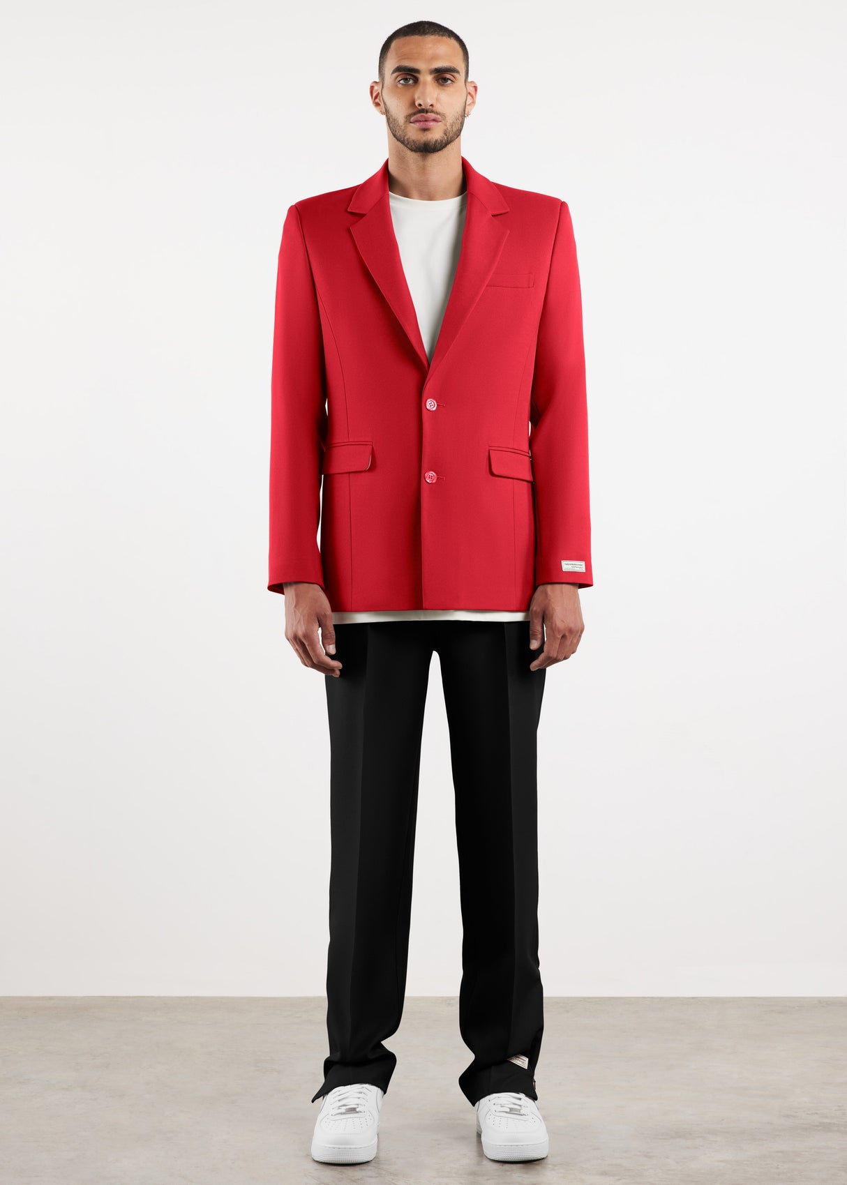 Men's Formal Fitted Blazer Red