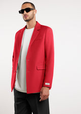 Men's Formal Fitted Blazer Red