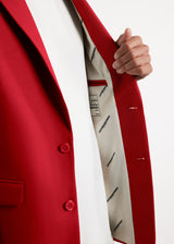 Men's Formal Fitted Blazer Red