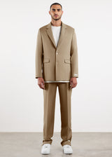 Men's Formal Fitted Blazer Taupe