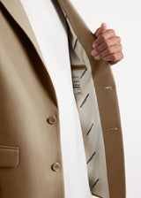 Men's Formal Fitted Blazer Taupe