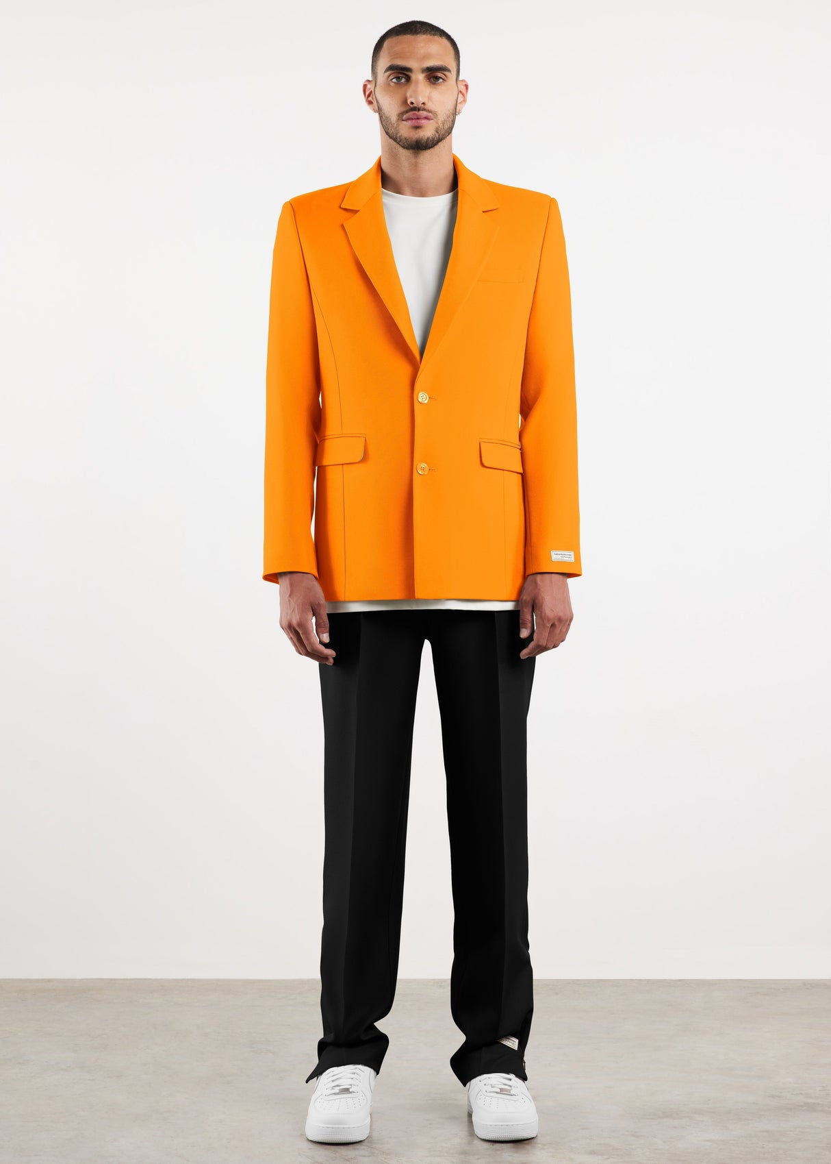 Men's Formal Fitted Blazer Tangerine Orange