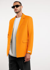 Men's Formal Fitted Blazer Tangerine Orange