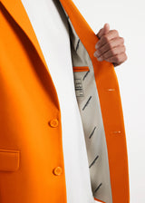 Men's Formal Fitted Blazer Tangerine Orange