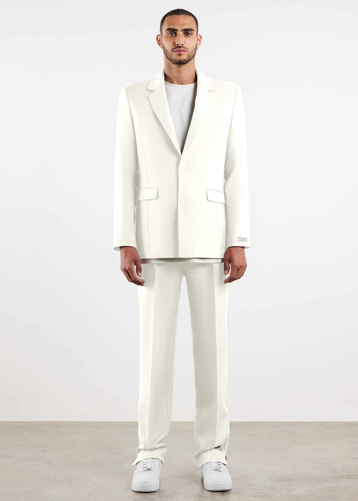 Men's Formal Fitted Blazer White