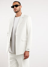 Men's Formal Fitted Blazer White