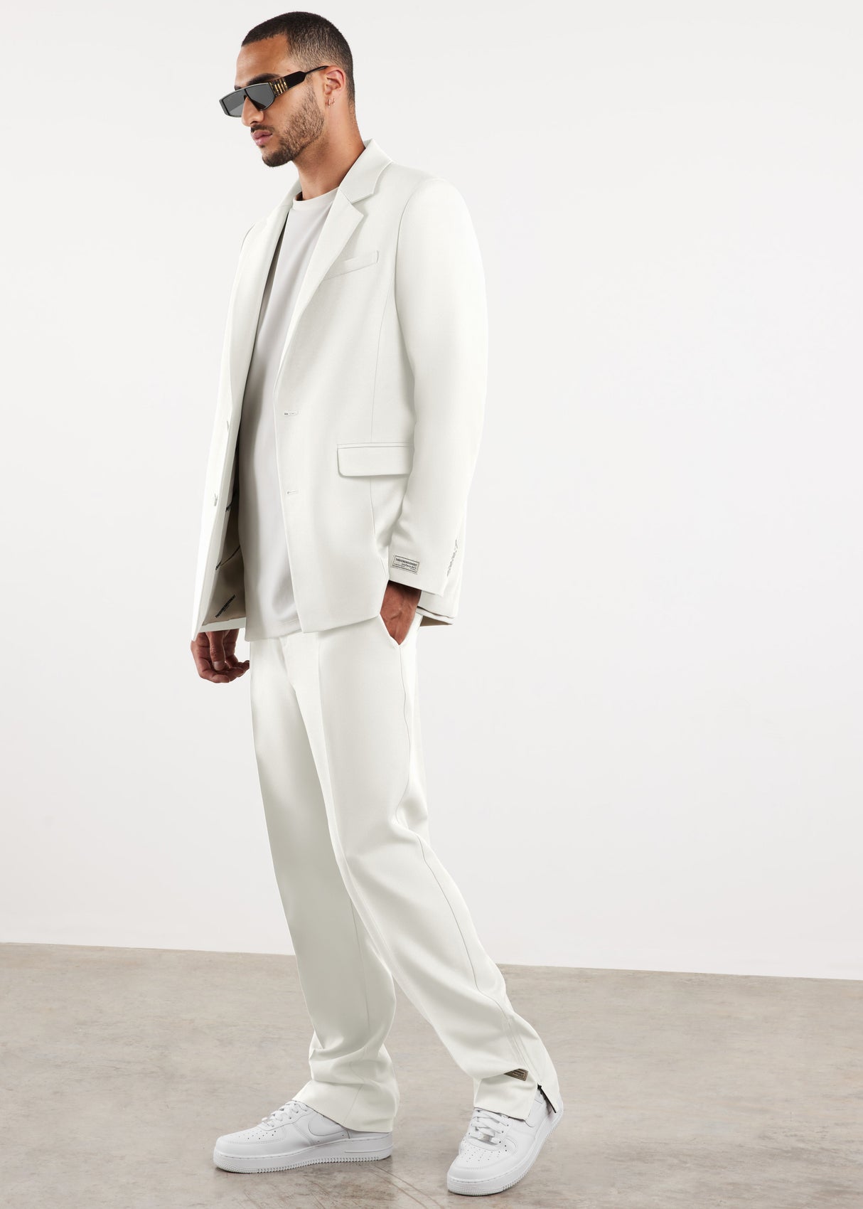 Men's Formal Fitted Blazer White