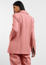 Women's Formal Fitted Blazer Blush Pink