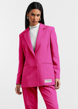 Women's Formal Fitted Blazer Fuchsia Pink