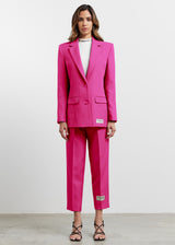 Women's Formal Fitted Blazer Fuchsia Pink